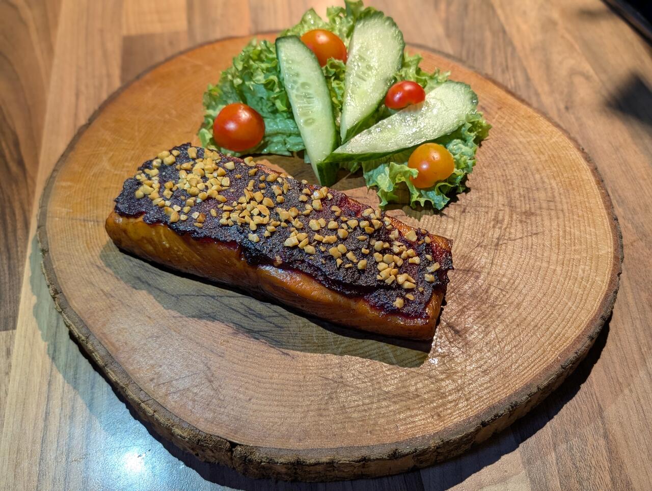 Lachsfilet Glühwein Mandel